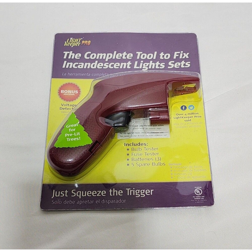 Light Keeper Pro Incandescent Light Repair Tool w/ Voltage Detector & Spare Bulb